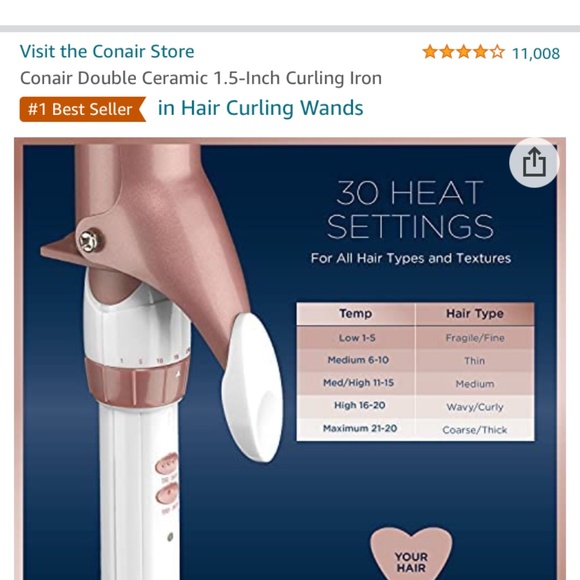 Conair curling iron - Picture 3 of 5